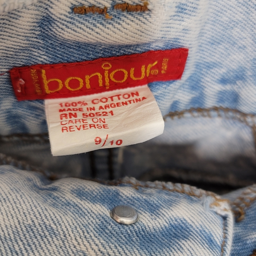 Bonjour 90s Vintage High Waisted Jean Shorts - Picture 4 of 8